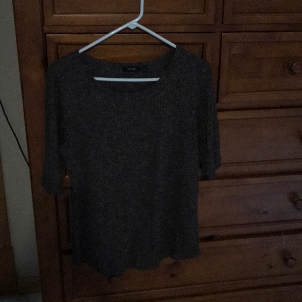 Apt 9 soft brown quarter sleeve top